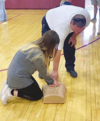 Fire Department conducts CPR training for PHS seniors